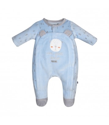 PYJAMA NAISSANCE FABBIO VELOURS RASE Sucre Orge