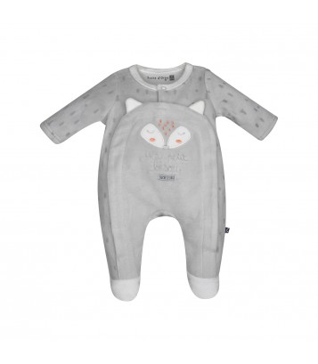 PYJAMA NAISSANCE FABRIZIO VELOURS RASE Sucre Orge