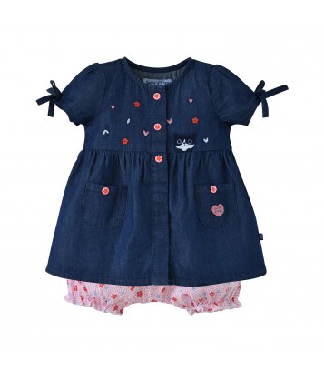 ROBE EN JEAN BLOOMER ELEA Sucre Orge