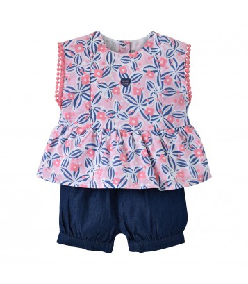 TUNIQUE SHORT ELLIE VOILE BEBE Sucre Orge