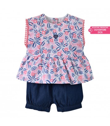 TUNIQUE SHORT ELLIE VOILE BEBE Sucre Orge