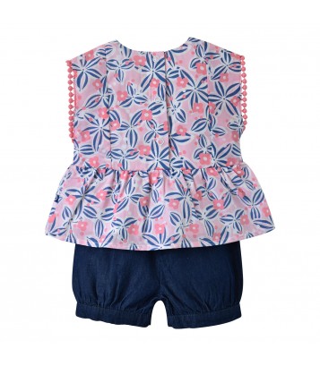 TUNIQUE SHORT ELLIE VOILE BEBE Sucre Orge