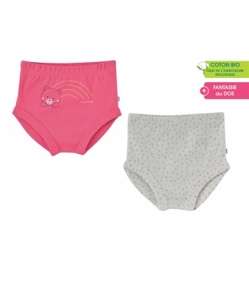 LOT DE 2 CULOTTES FILLE EMILINE  Sucre Orge