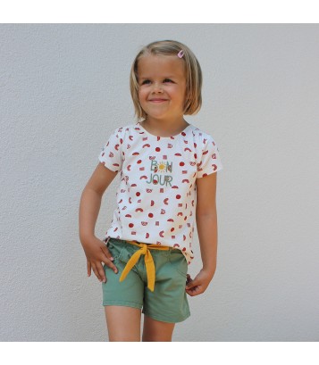 SHORT LALOU TWILL ENFANT Sucre Orge