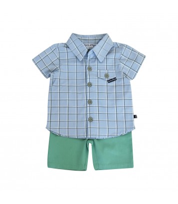 CHEMISE ET BERMUDA BEBE EVRARD Sucre Orge