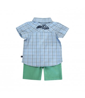 CHEMISE ET BERMUDA BEBE EVRARD Sucre Orge