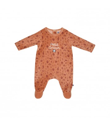 DORS BIEN MIKY VELOURS RASE PONT DOS BEBE Sucre Orge