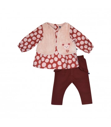 TUNIQUE JEGGING GILET SS MCHES MIA BEBE Sucre Orge