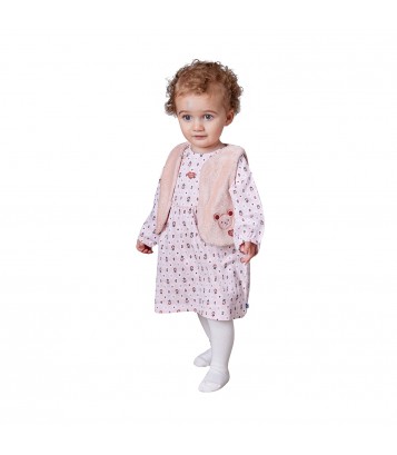 ROBE GILET SANS MANCHES MARGUERITE MAILLE Robes Ensembles robe Jupes bebe VETEMENTS 0 2 ANS Bebe Sucre d Orge