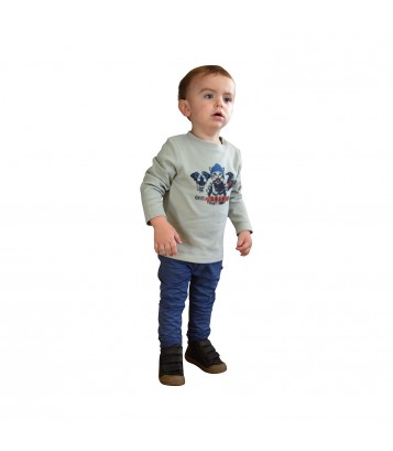 TEE SHIRT JULES INTERLOCK MANCHES LONGUES ENFANT Sucre Orge