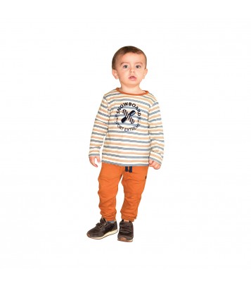 TEE SHIRT JIMY INTERLOCK MANCHES LONGUES ENFANT Sucre Orge