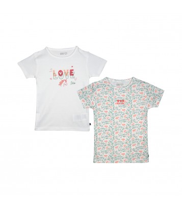 LOT DE 2 TEE SHIRTS JUSTINA Sucre Orge