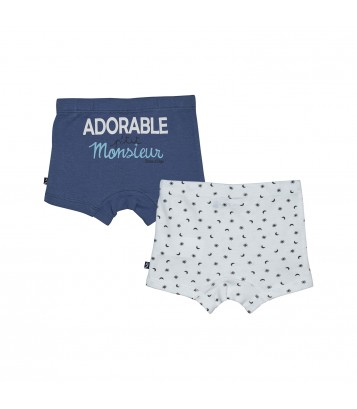 LOT DE 2 BOXERS FONTAINEBLEAU Sucre Orge