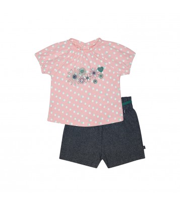 TSHIRT SHORT LILOU COURT BEBE Sucre Orge