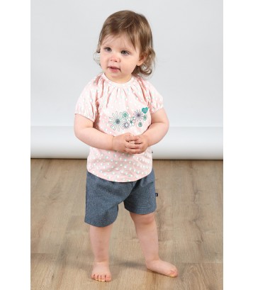 TSHIRT SHORT LILOU COURT BEBE Sucre Orge