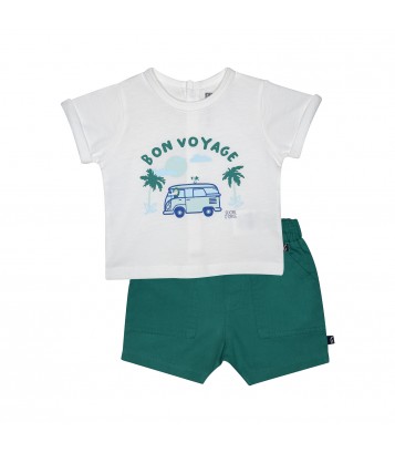 TSHIRT SHORT LEOPOL BEBE Sucre Orge
