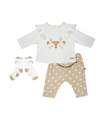 TSHIRT PANTALON CHAUSSETTES IVA MAILLE NAISSANCE Sucre Orge