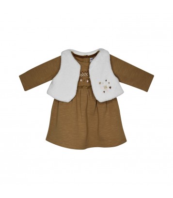 ROBE GILET S/S MANCHE IRMINE MOLLETON BEBE Sucre Orge