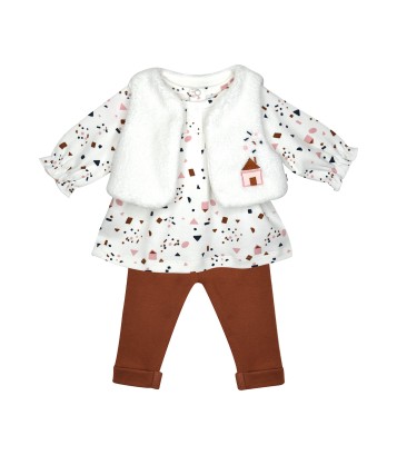 TUNIQUE PANTALON GILET SS MCHES FRANCETTE Sucre Orge