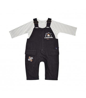 TSHIRT SALOPETTE MATHIS LONG BEBE Sucre Orge