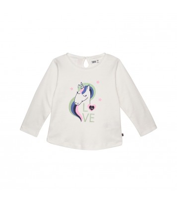 TEE SHIRT JAYA INTERLOCK MANCHES LONGUES ENFANT Sucre Orge