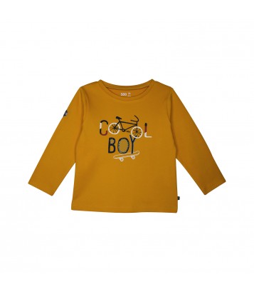 TEE SHIRT JAKOB INTERLOCK MANCHES LONGUES ENFANT Sucre Orge