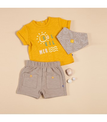 TSHIRT SHORT BAVOIR LEO Sucre Orge