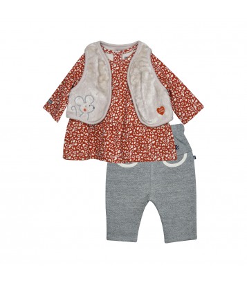 TUNIC GILET SS MCHES PANTALON PETRA Sucre Orge