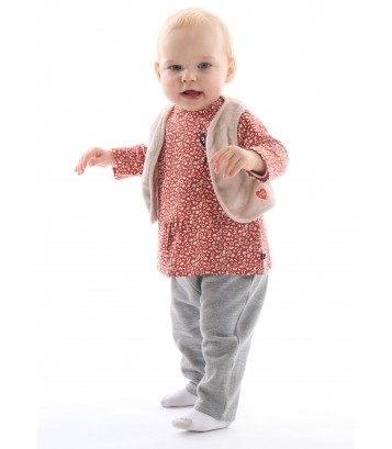 TUNIC GILET SS MCHES PANTALON PETRA Sucre Orge
