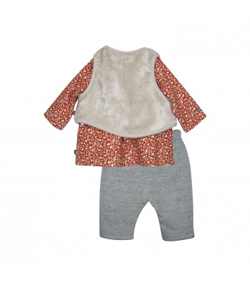 TUNIC GILET SS MCHES PANTALON PETRA Sucre Orge