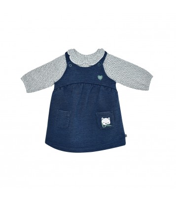 CHEMISIER ROBE BANDEAU MAE MOLLETON BEBE Sucre Orge