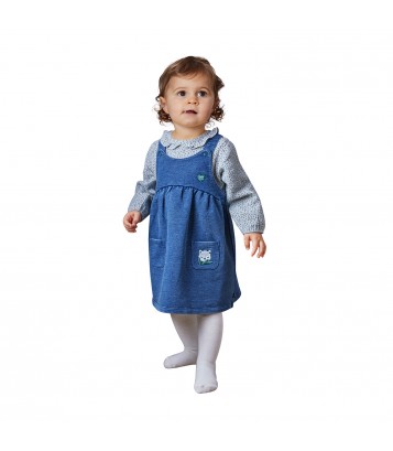 CHEMISIER ROBE BANDEAU MAE MOLLETON BEBE Sucre Orge