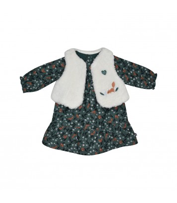 ROBE GILET SANS MANCHES MONA VELOURS COTELE Robes Ensembles robe Jupes bebe VETEMENTS 0 2 ANS Bebe Sucre d Orge