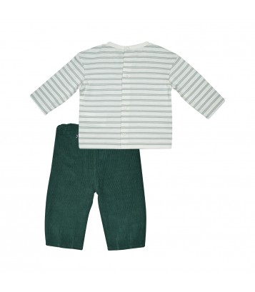TSHIRT PANTALON MILAN MAILLE BEBE Sucre Orge