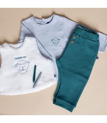 TSHIRT PANTALON DEBARDEUR MARIN MAILLE NAISSANCE Sucre Orge