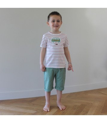 BERMUDA LAZARO TWILL ENFANT Sucre Orge