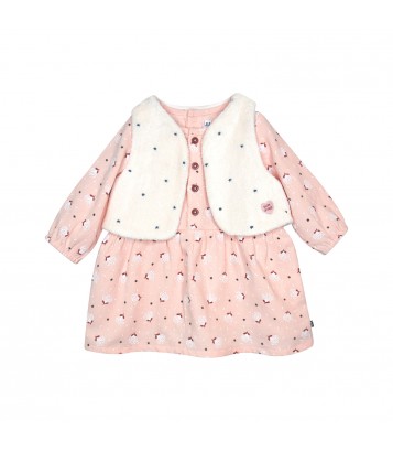 ROBE GILET S/S MCHES PAMELA Sucre Orge