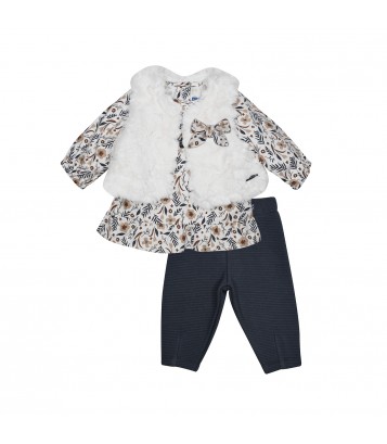 TUNIC JEGGING GILET SS MCHES PERLE Sucre Orge