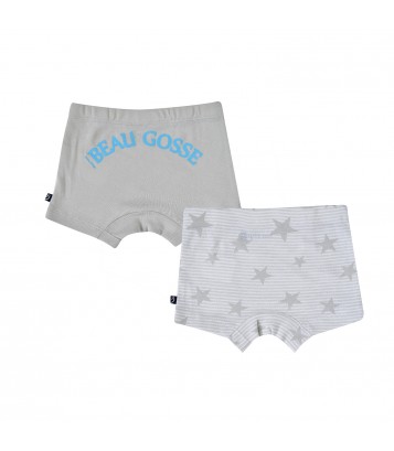 LOT DE 2 BOXERS BEBE  ELIOR Sucre Orge