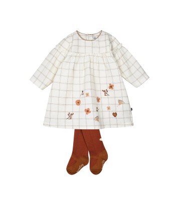 ROBE COLLANT SOLEINA TISSE TEINT MANCHES LONGUES Sucre Orge