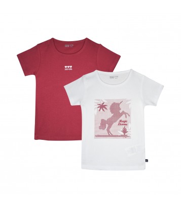 LOT DE 2 TSHIRTS PRIMAROSA Sucre Orge