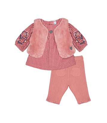 TUNIQUE LEGGING GILET S/S MCHES SARA Sucre Orge