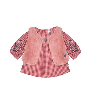 TUNIQUE LEGGING GILET S/S MCHES SARA Sucre Orge