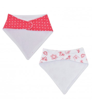 LOT DE 2 BAVOIRS BANDANAS ERICA Sucre Orge