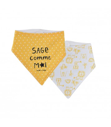 LOT DE 2 BAVOIRS BANDANAS ERVIN Sucre Orge