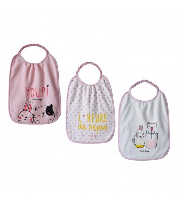 LOT DE 3 BAVOIRS ELASTIQUE BINTI Sucre Orge