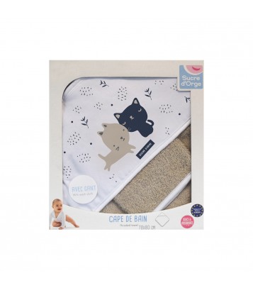 CAPE DE BAIN + GANT FEBO Sucre Orge