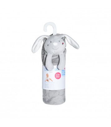 COUVERTURE DOUDOU 2 EN 1 LAPIN FARANDOLE Sucre Orge