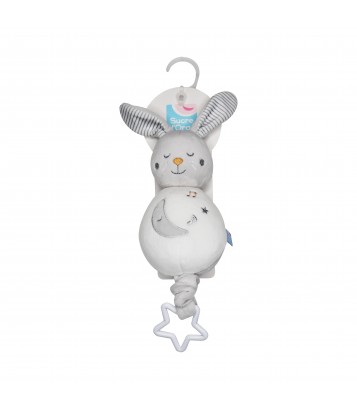 SUJET MUSICAL LAPIN VELOURS DOUX Sucre Orge