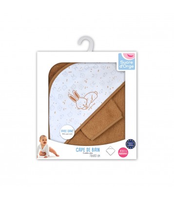 CAPE DE BAIN AVEC GANT NOAM Sucre Orge